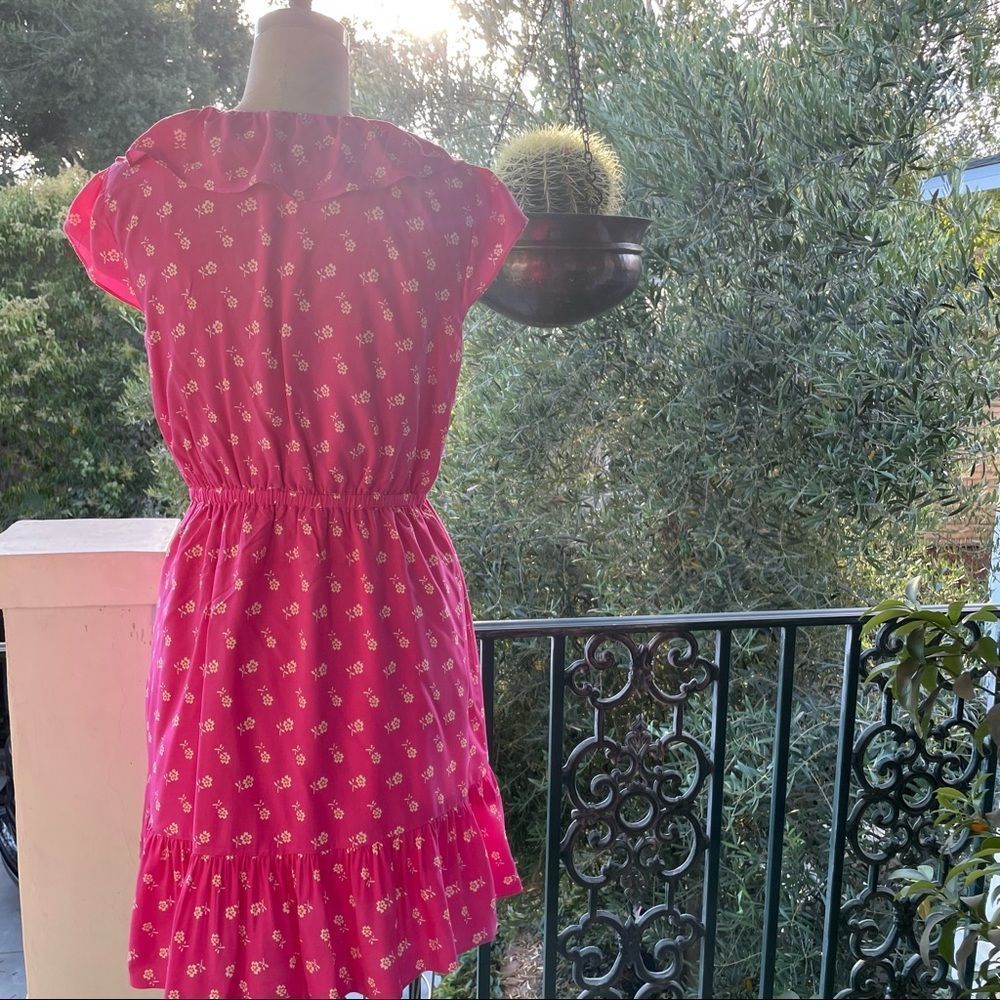 Pink Floral Ruffle Dress - Picture 4 of 9